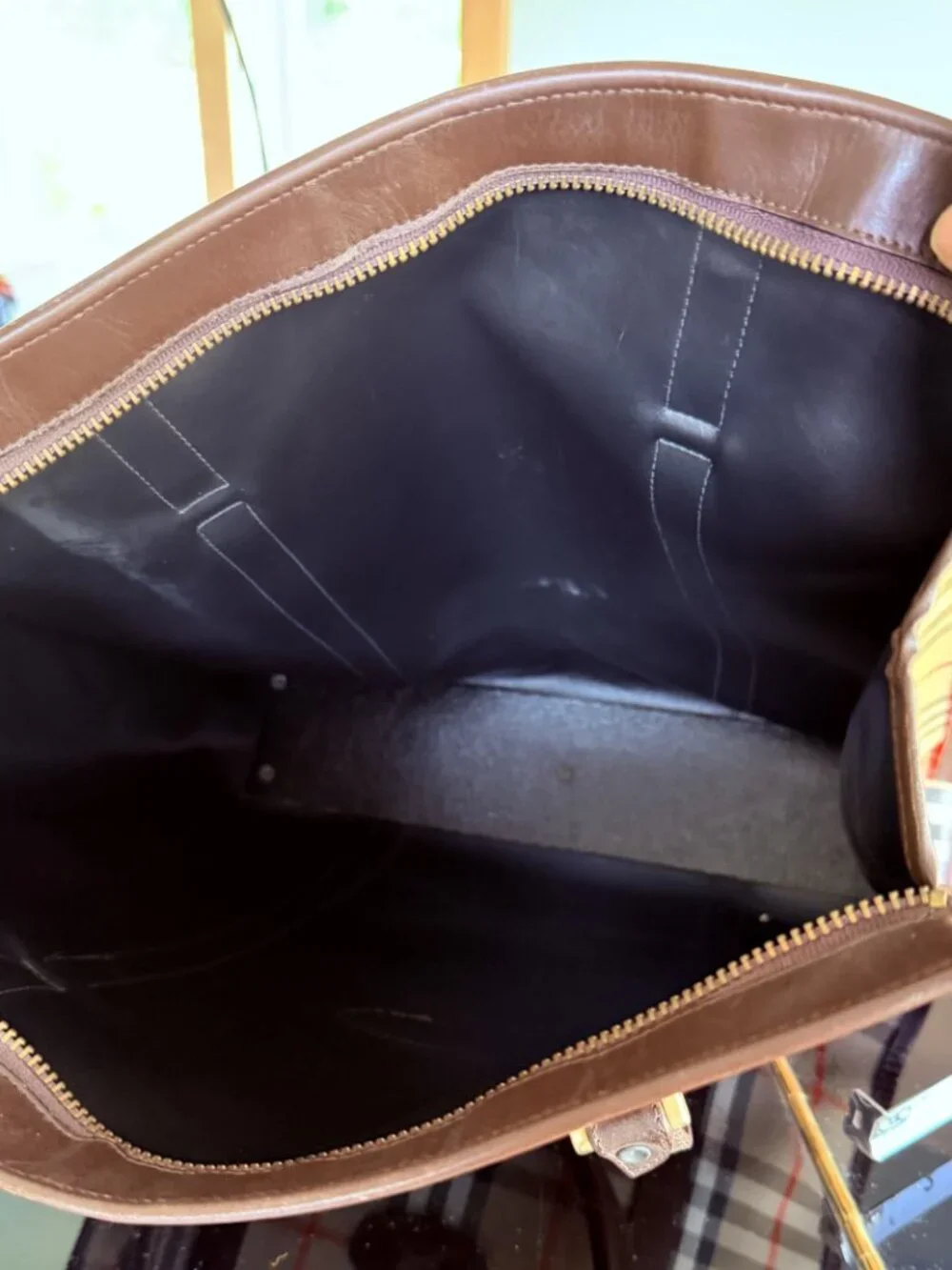Vintage Burberry Authentic Haymarket Sac Plat Tote, Minor Wear, One Owner
